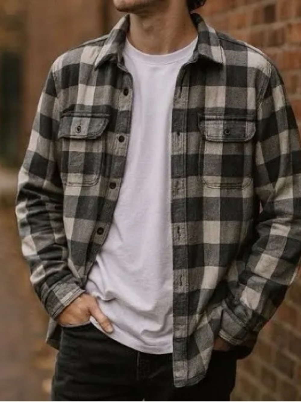 Vans Off The Wall Men's Alameda Long Sleeve Plaid Flannel Shirt S Charcoal Black
